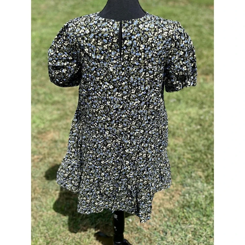 Hyacinth House Tuckernuck‎ Floral Puff Sleeve Mini Dress XS Cottagecore